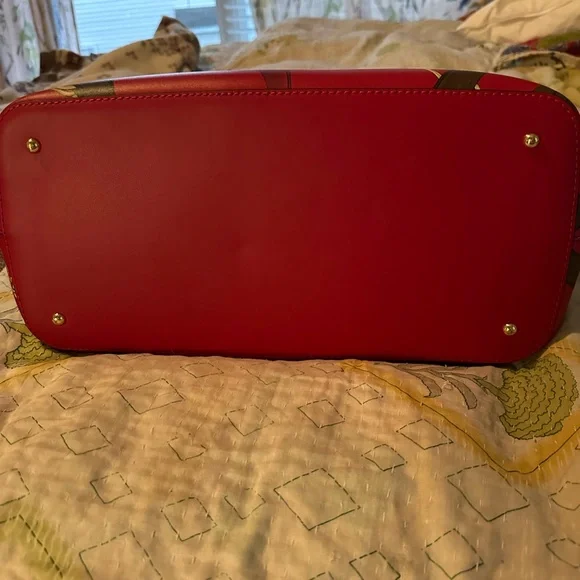 Lauren Ralph Lauren Leather Blue and Red Women's Bag - Picture 9 of 16